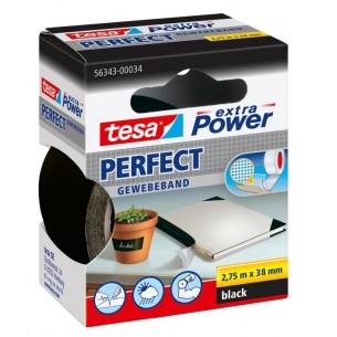 Nastro Telato Scrivibile Misura 2,75m X38mm Colore Nero di Tesa-Comet