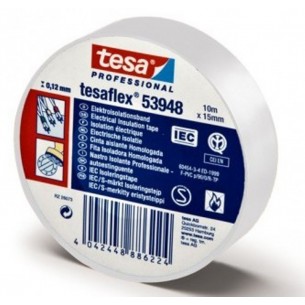 Nastro Isolante Misura 10x15 Colore Bianco di Tesa-Comet