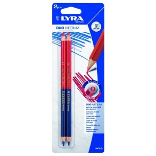 Bls 2 Matite Lyra Duo Medium Rosso/Blu di Fila
