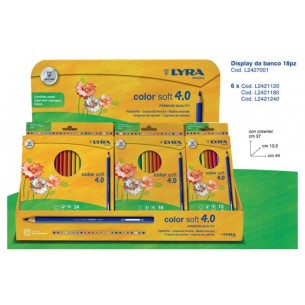Esp Pastelli Lyra Color Soft 4.0 Display da Banco 18 Pz di Fila