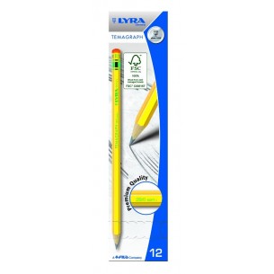 Matita Lyra Temagraph Mina 2b - Scatola da 12 Pezzi di Fila