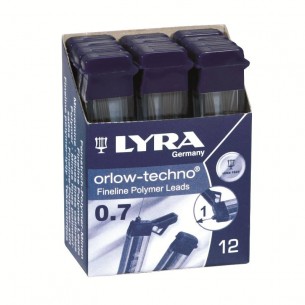 Mine Orlow-Techno 0,7 Mm Lunghezza 60 Mm, Confezionate in Tubetti con Tappo Dosatore Richiudibile, Contenenti 12 Mine Cadauno