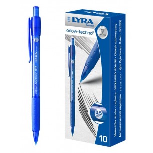 Portamine in Plastica con Gomma Incorporata, Clip ed Impugnatura con Grip - per Mina 0,5 Mm - Confezione da 10 Pezzi di Fila