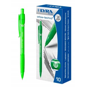 Portamine in Plastica con Gomma Incorporata, Clip ed Impugnatura con Grip - per Mina 0,9 Mm - Confezione da 10 Pezzi di Fila