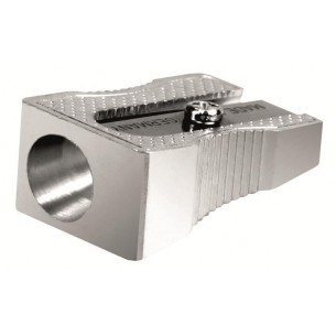 Temperamatite in Metallo a 1 Foro Standard. per Matite e Pastelli Fino a 8mm di Diametro. - Confezione da 24 Pezzi di Fila