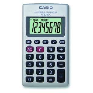 Calcolatrice Semplice 8 Cifre Misura Mini di Casio