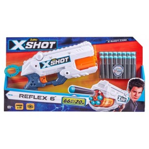 X-Shot Excel Reflex 6 con Tamburo Automatico e 16 Dardi di Zuru X-Shot