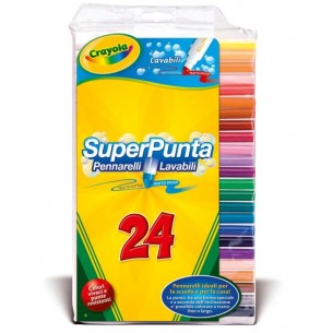 24 Pennarelli Superpunta Lavabili di Crayola