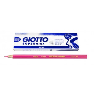 Giotto Supermina Rosa Fluo - Confezione da 12 Pezzi di Fila