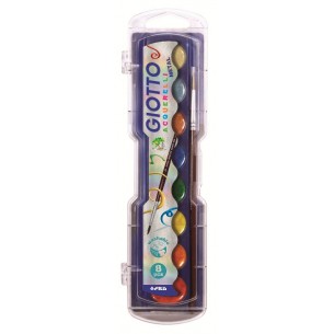Giotto Acquerelli Metal Confezione 8 Pz di Fila