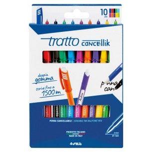 Astuccio 10 Tratto Cancellik Colori Misti di Fila
