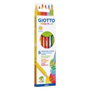 Pastelli Giotto Mega Fluo da 6 di Fila