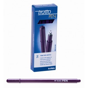 Tratto Pen Metal Look Colore Bordeaux - Confezione da 12 Pezzi di Fila