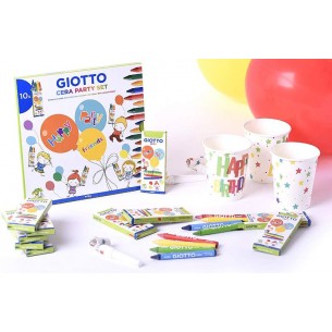 Giotto Party Set Cera - Confezione da 10 Blister Cera per Giocare Tutti Insieme di Fila