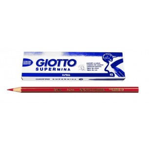 Giotto Supermina Rosso Carminio - Diametro Mina 3,8mm - Confezione da 12 Pezzi di Fila