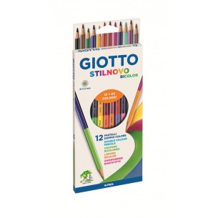 Astuccio 12 Giotto Stilnovo Bicolore - Diametro Mina 3,3mm di Fila