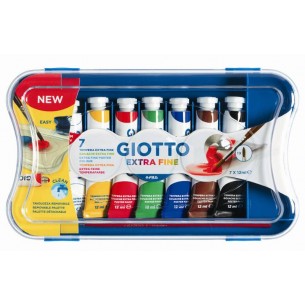 Giotto Tempera Extra in Tubetto 12 Ml Scatola 7 Pz Colori Assortiti di Fila