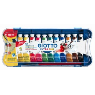 Giotto Tempera Extra in Tubetto 12 Ml Scatola 12pz Colori Assortiti di Fila