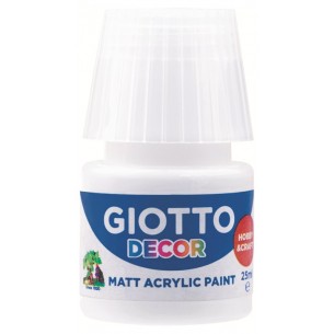 Giotto Decor Acrylic Effetto Opaco - 25 Ml in Confezione 6x25 Ml Bianco di Fila
