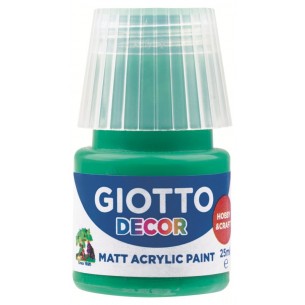 Giotto Decor Acrylic Effetto Opaco - 25 Ml in Confezione 6x25 Ml Verde Smeraldo di Fila