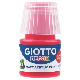 Giotto Decor Acrylic Effetto Opaco - 25 Ml in Confezione 6x25 Ml Rosso Vermiglione di Fila