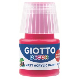 Giotto Decor Acrylic Effetto Opaco - 25 Ml in Confezione 6x25 Ml Rosso Carminio di Fila