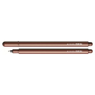 Tratto Pen Metal Look Marrone - Diametro Punta 0,5mm - Confezione da 12 Pezzi di Fila