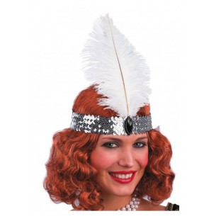 Fascia Charleston Argento in Paillettes in Busta con Cavallotto di Carnival-Toys