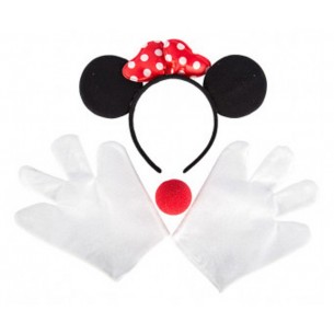 Set Topolina (Cerchietto, Guanti e Naso) in Busta C/Cav. di Carnival-Toys