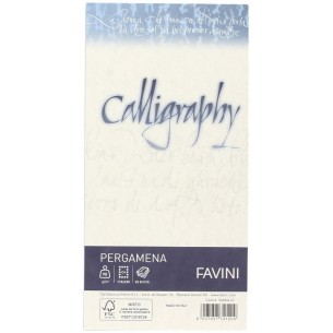 Confezione Fa 25 Buste Pergamena Calligraphy 11x22 90 Gr Sabbia di Favini
