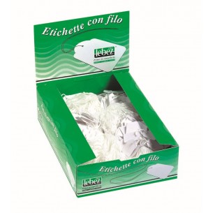 Confezione 1000 Etichette con Filo Misura 13x20 Mm di Lebez