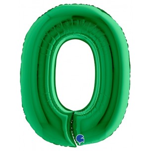 Palloncino Mylar 40'' (100cm) Numero 0 Green di Grabo Srl