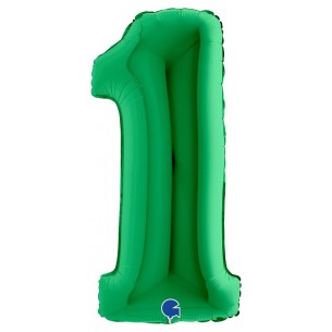 Palloncino Mylar 40'' (100cm) Numero 1 Green di Grabo Srl