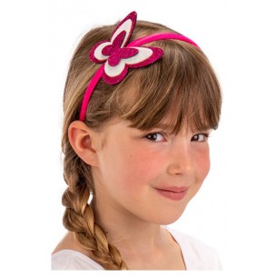 Cerchietto Farfallina Fucsia C/Cav. di Carnival-Toys