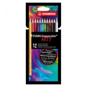 Stabilo Aquacolor Astuccio in Cartone Arty da 12 Colori Ass.