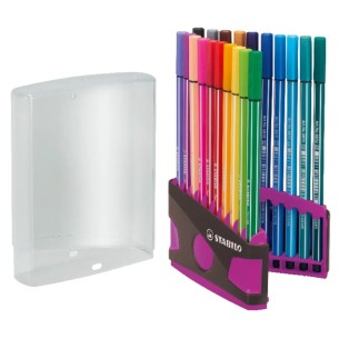 Stabilo Pen 68 Colorparade Antracite/Rosa da 20 Colori Ass.