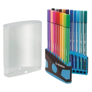 Stabilo Pen 68 Colorparade Antracite/Azzurro da 20 Colori Ass.