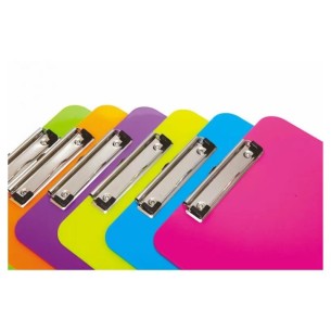 1 Pezzo Portablocco A4 con Molla Fluo Colori Assortiti di Bluekover.Com Srl