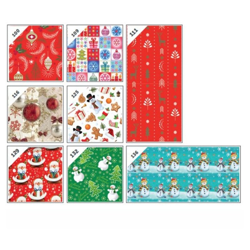 Rotolo Carta Regalo Misura 70x500 Fantasia Natale di Florio