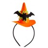 Mini Cappello Strega Arancione H.Cm.9,5 Ca. C/Pipistrello in Feltro C/Ce di Carnival-Toys