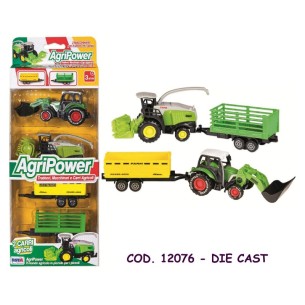 Set 2 Trattori Die Cast Agripower 2 Carri di Ronchi Supertoys