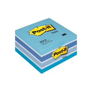 Cubo da 450 Foglietti Post-It Colori Azzurri 76x76 di 3m