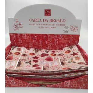 Foglio Carta Regalo Natalizia 70x100cm Decori Ass di Mercury Srl