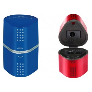 Temperamatite a Tre Misure di Foro con Grip - Espositore da 10 Pezzi di Faber-Castell