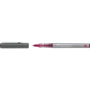 Penna Roller Free Ink Punta Fine 0.7mm Colore Rosso Scuro di Faber-Castell