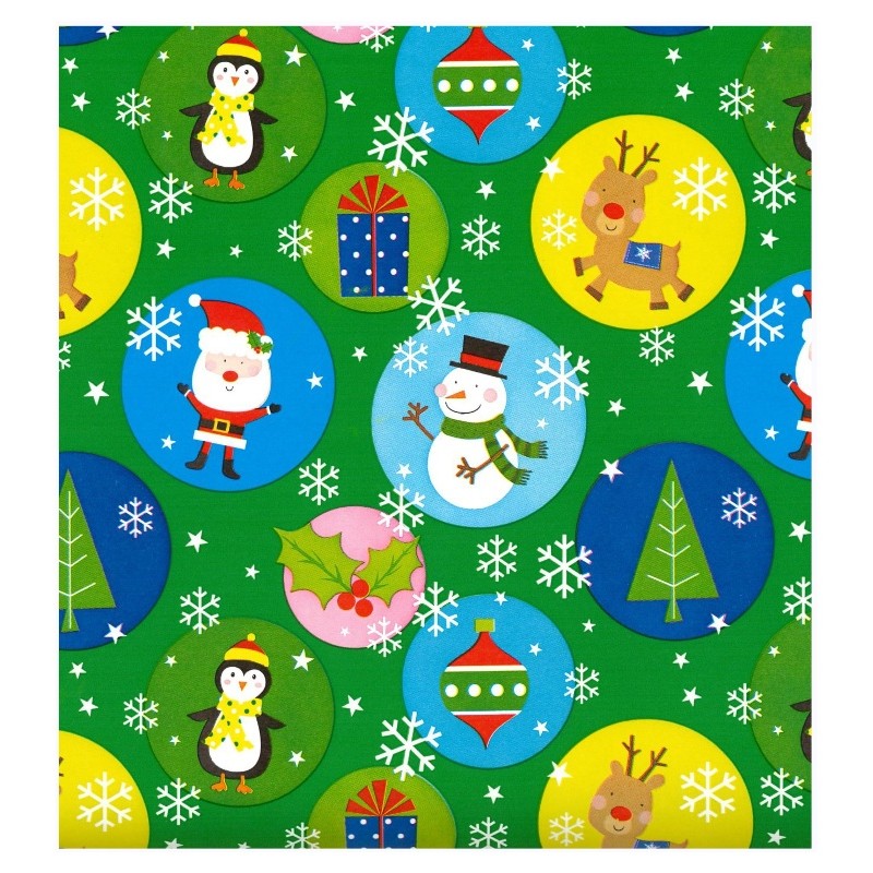 Bobina Carta Bobina Carta Regalo 250mtx100h Natale Bambini di Florio