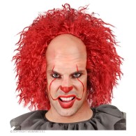 Calotta con Capelli Rossi Creepy Clown Vintage in Scatola di Widmann