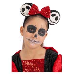 Cerchietto Topolina Nbxmas con Fiocco Rosso su Cartoncino di Carnival-Toys