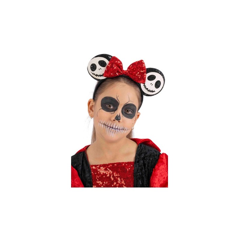 Cerchietto Topolina Nbxmas con Fiocco Rosso su Cartoncino di Carnival-Toys