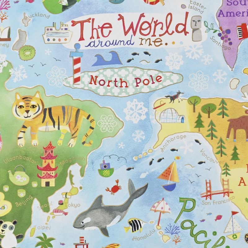5 Kg Carta Regalo Bambini World Map Monosoggetto di Star